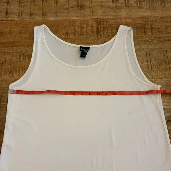 Eileen Fisher 100% Silk Jersey Shell Tank Top L Cream Ivory Capsule Minimalist - Picture 7 of 8